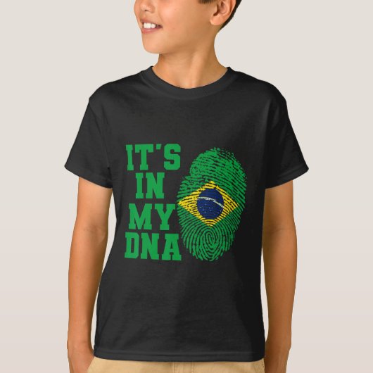 In meiner DNA Brasilien Flag Shirt schneiden Vinta (Vorderseite)
