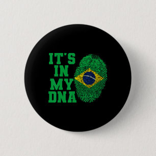 In meiner DNA Brasilien Flag Shirt schneiden Vinta Button