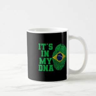 In meiner DNA Brasilien Flag Shirt schneiden Vinta Kaffeetasse
