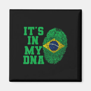 In meiner DNA Brasilien Flag Shirt schneiden Vinta Magnet