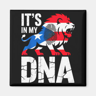 In meiner DNA brüllender Löwe in Puerto Rico rican Magnet