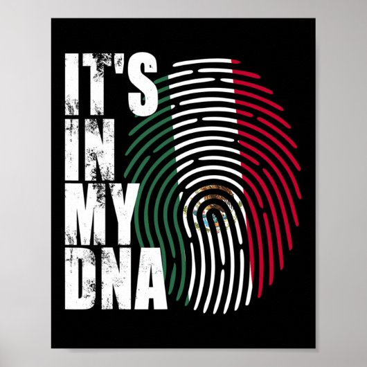 In meiner DNA-Mexiko-Flagge Poster (Vorne)