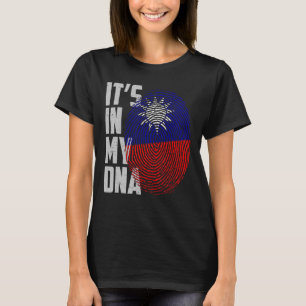 In meiner DNA taiwanesische Flagge Taiwan Finger T-Shirt