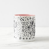 In meiner Doodle-Zeit Spaß kreativ für sie Zeichne Zweifarbige Tasse (Mittel)
