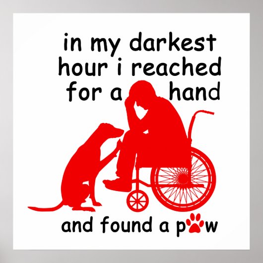 in meiner dunklen Stunde bin ich für eine Hand ang Poster (Vorne)