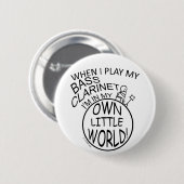 In meiner eigenen kleinen Welt-Klarinette Button (Vorne & Hinten)
