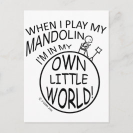 In meiner eigenen kleinen Welt Mandolin Postkarte