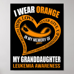 In meiner Erinnerung an meine Enkelin LEUKEMIA AWA Poster