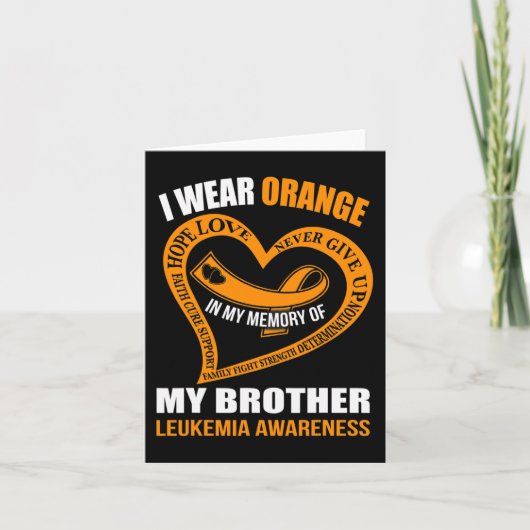 In meiner Erinnerung an meinen Bruder LEUKEMIA AWA Karte (Vorderseite)