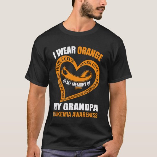 In meiner Erinnerung an meinen Großvater LEUKEMIA T-Shirt (Vorderseite)