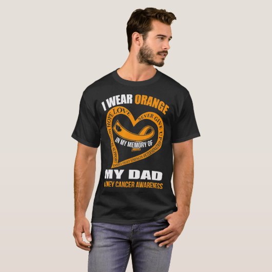 In meiner Erinnerung an meinen Vater KIDNEY CANCER T-Shirt (Vorne ganz)