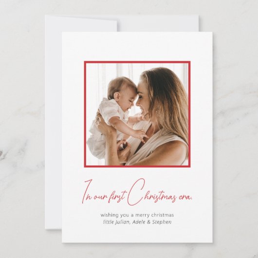 In meiner ersten Weihnachtszeit Feiertagskarte (Vorderseite)