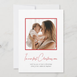 In meiner ersten Weihnachtszeit Feiertagskarte