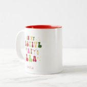 In meiner festlichen AF-Ära trendige Weihnachtsfei Zweifarbige Tasse (Vorderseite Links)