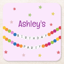 In meiner Freundschaft Bracelet Era Geburtstagspar Rechteckiger Pappuntersetzer