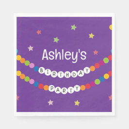 In meiner Freundschaft Bracelet Era Geburtstagspar Serviette