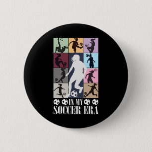 In meiner Fußball-Ära lustiges Fußball-Mädchen-Spi Button
