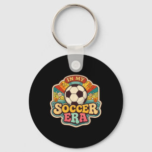In meiner Fußball-Ära Retro Groovy Vintage Spieler Schlüsselanhänger