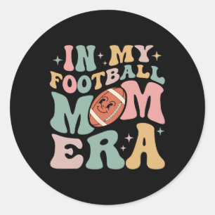 In meiner Fußball Mama Era Fun Retro Halloween Spo Runder Aufkleber