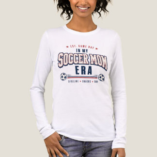 In meiner Fußball-Mutter-Ära Rot-Navy-Varsity-Coll Tri-Blend Shirt