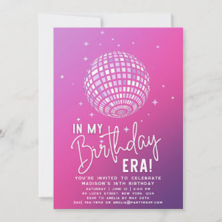 In meiner Geburtstagszeit, Ära Party, Eras Party F Einladung
