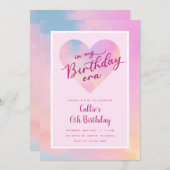 In meiner Geburtstagszeit Einladung (Vorne/Hinten)