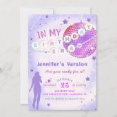 In meiner Geburtstagszeit Lila Geburtstagsaufentha Einladung (Vorderseite)