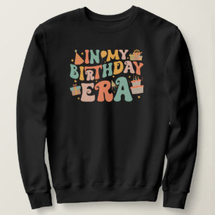 In meiner Geburtstagszeit Pastel Groovy Letterin Sweatshirt