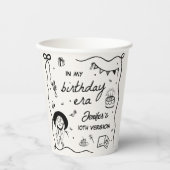 In meiner Geburtstagszeit Retro Birthday Pappbecher (Vorderseite)