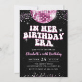 In meiner Geburtstagszeit rosa Lila Geburtstag Einladung (Vorderseite)