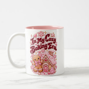 In Meiner Gemütlichen Back-Epoche Rosa Weihnachts- Zweifarbige Tasse