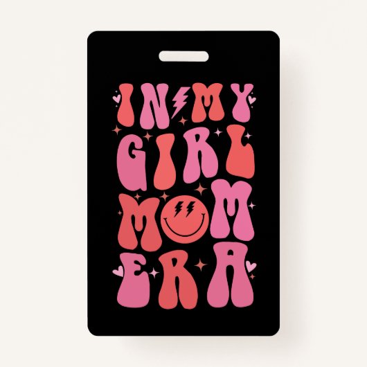 In meiner Girl-Mama Zeitalter Retro Groovy Muttert Ausweis (Vorderseite)
