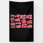 In meiner Girl-Mama Zeitalter Retro Groovy Muttert Banner (Vertikal)