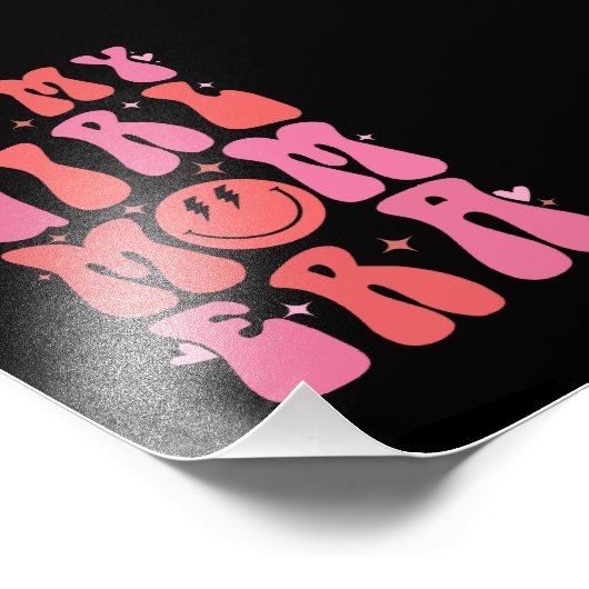 In meiner Girl-Mama Zeitalter Retro Groovy Muttert Fotodruck (Ecke)