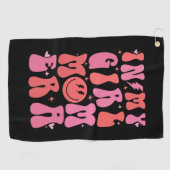 In meiner Girl-Mama Zeitalter Retro Groovy Muttert Golfhandtuch (Horizontal)