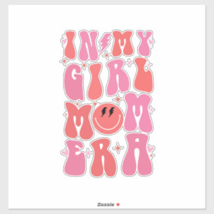 In meiner Girl Mom Ära Retro Groovy Muttertag  Aufkleber