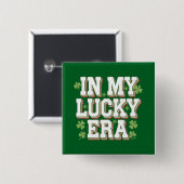 In meiner glücklichen Era Saint Patrick's Day Fami Button (Vorne & Hinten)