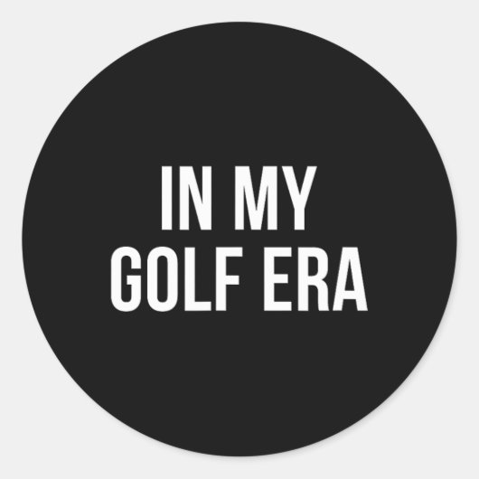 In meiner Golf-Ära - Runder Aufkleber (Vorderseite)