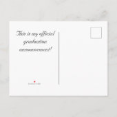 In meiner Grad-Ära Ankündigungspostkarte (Rückseite)