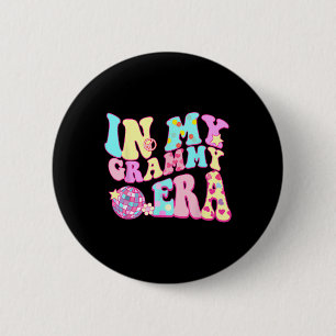 In meiner Grammy Ära Sarcastic Groovy Retro Disco Button