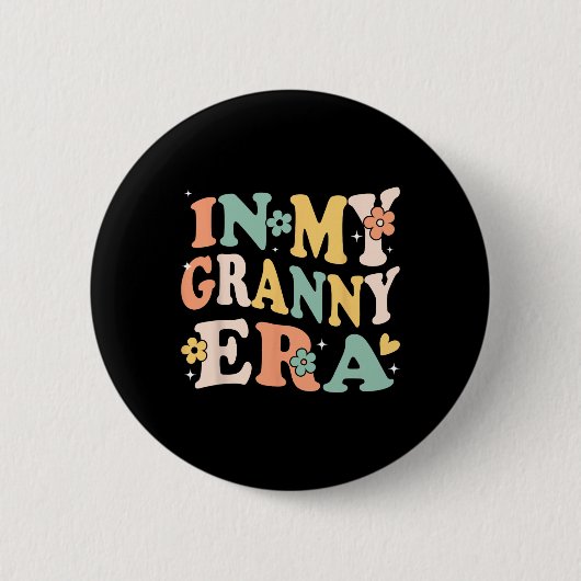 In meiner Granny Era Funny Sarcastic Groovy Retro  Button (Vorderseite)