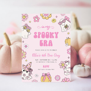 In meiner gruseligen Ära Groovy Halloween Mädchen Einladung