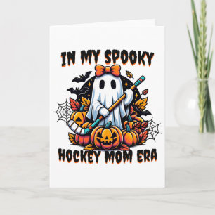 In Meiner Gruseligen Hockey-Mama-Ära Halloween Coq Karte
