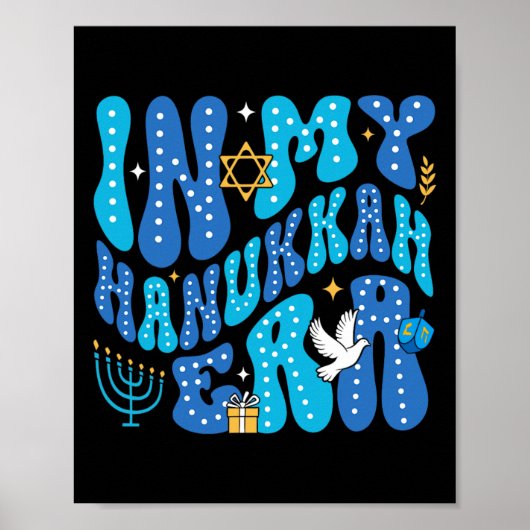 In meiner Hanukka Era glücklich Chanukah jüdischen Poster (Vorne)