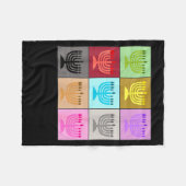 In meiner Hanukkah-Ära hässliches jüdisches Weihna Fleecedecke (Vorderseite (Horizontal))