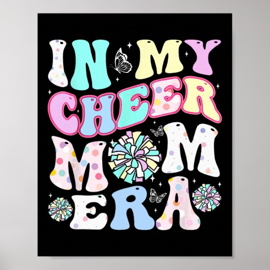 In meiner jubelnden Mama Era Funny Cheerleader Mot Poster (Vorne)