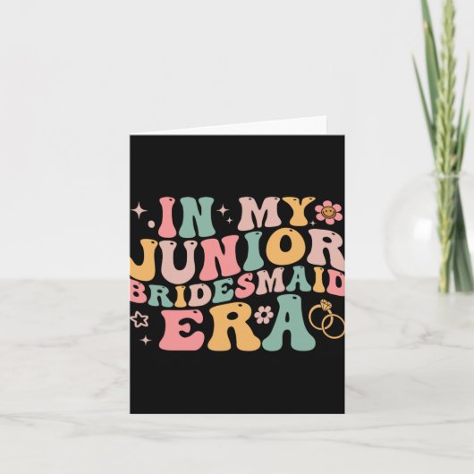 In meiner Junior Bridesmaid Era Groovy Bride Weddi Karte (Vorderseite)