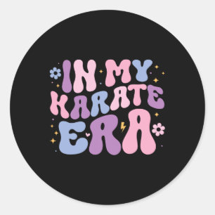 In meiner Karate Ära Groovy Retro Martial Arts Nie Runder Aufkleber