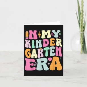 In meiner Kindergartenzeit Groovy Back to School T Karte