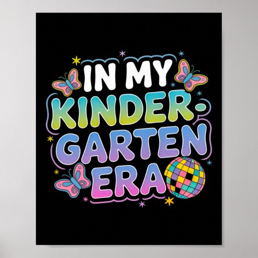 In meiner Kindergartenzeit Groovy Back to School T Poster (Vorne)